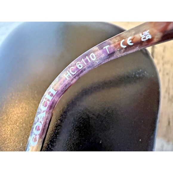 Coach Eyeglasses HC 6110 5739 Petal Tortoise Rectangular Frame 52-16 140 & Case main image 9